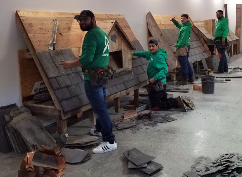 Slate roof installation training class, January 29, 2026, Slate Roof Training Center, Grove City, PA.